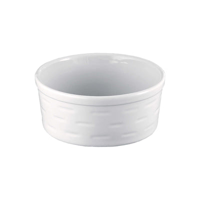 Pirofila Tonda per Soufflé in Porcellana Bianca Ø 22 cm H 9,5 cm