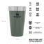 Stanley Beer Pint 470ml - design impilabile e fondo piatto