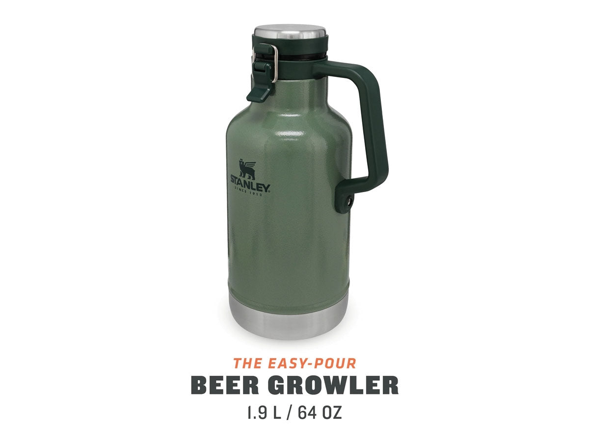 Stanley Classic Growler 1,9l - bocca larga e coperchio in acciaio inox