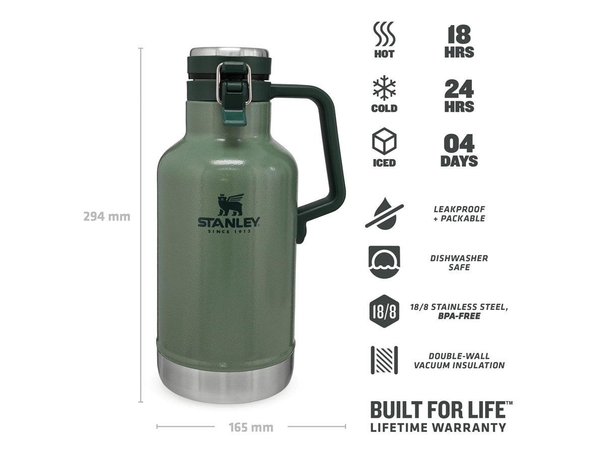Stanley Classic Growler 1,9l - maniglia robusta e isolamento sottovuoto