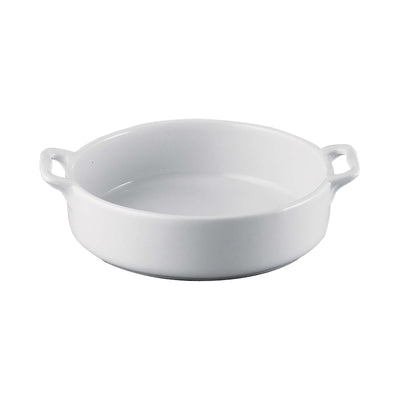Tegame Tondo con Manici in Porcellana Bianca Ø 15 cm 4 Pezzi