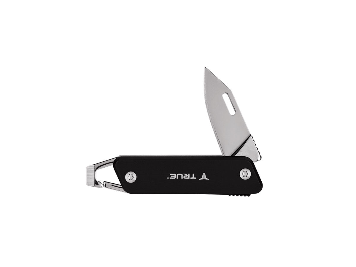 True Utility MODERN KEYCHAIN KNIFE nera TU7059 - lama cm 3,8 totale cm 11,4