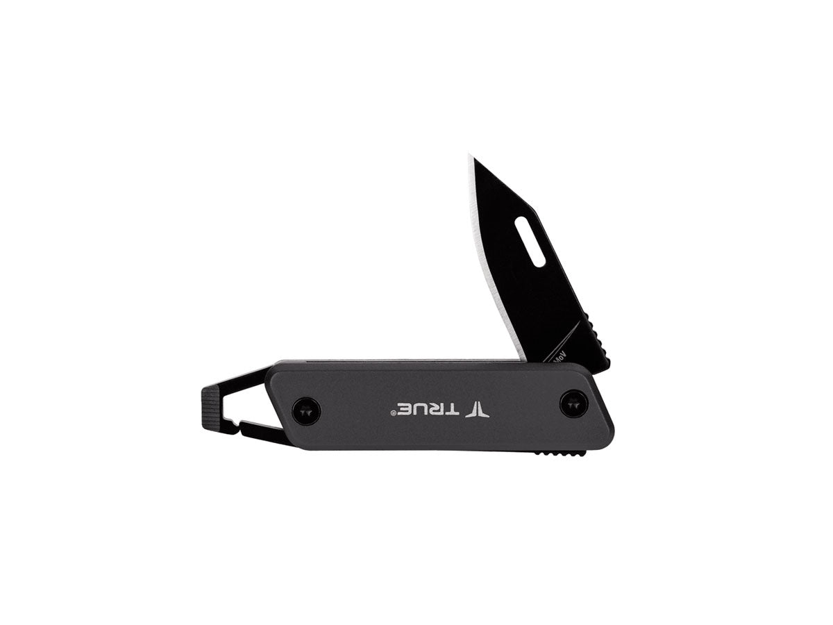 True Utility MODERN KEYCHAIN KNIFE grigia TU7060 - lama cm 3,8 totale cm 11,4