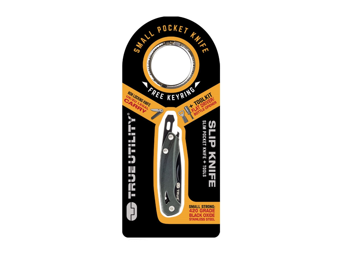 True Utility SLIP KNIFE TU582K - dettaglio leva e strumenti aggiuntivi