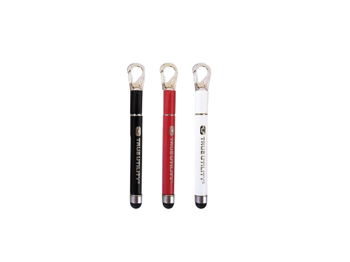 True Utility STYLUS PEN WHITE Gift Pack - chiusa 87x7 mm, aperta 132x7 mm