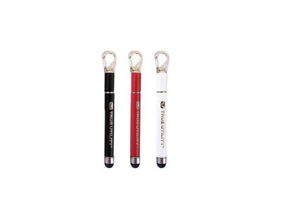 True Utility STYLUS PEN WHITE Gift Pack - chiusa 87x7 mm, aperta 132x7 mm