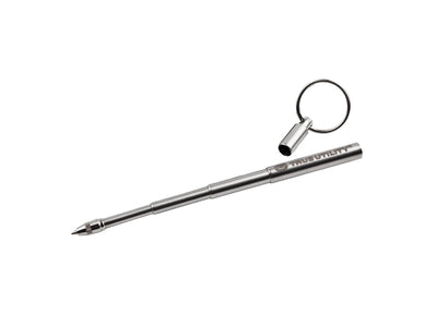 True Utility TELEPEN penna telescopica portachiavi stainless steel chiusa 50x5 mm
