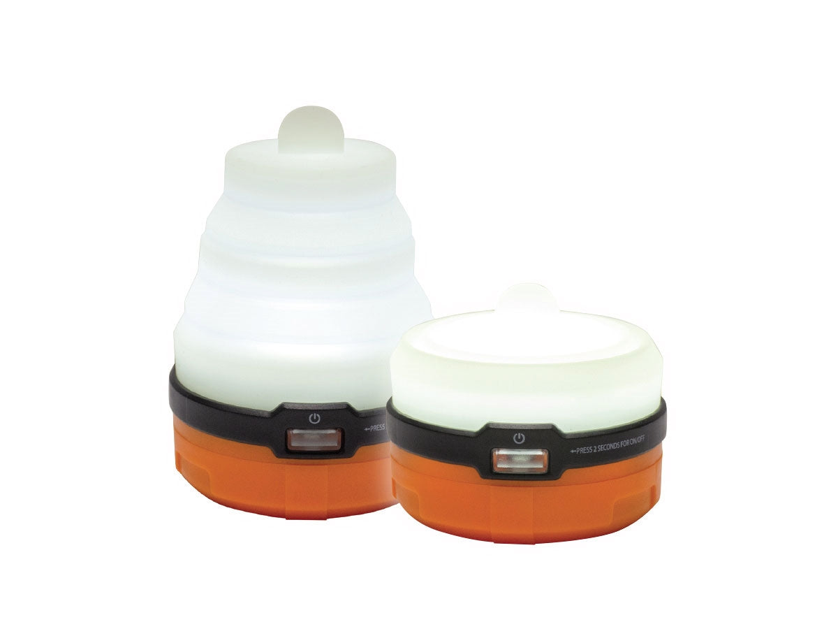 Ust 2-PACK SPRIGHT LANTERN silicone comprimibili 57 lumen 3 modalità IPX4 con gancio integrato