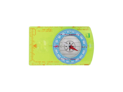 Ust HI VIS DELUXE MAP COMPASS bussola base verde fluorescente ghiera girevole scala 1:25000