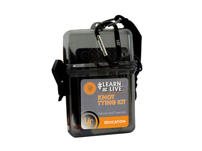 Ust LEARN & LIVE KNOT TYING KIT con corda 7,5m, moschettone alluminio e schede istruttive