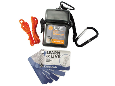 Ust LEARN & LIVE KNOT TYING KIT - custodia stagna 12x9,5x3,8 cm con chiusura a scatto e cordino