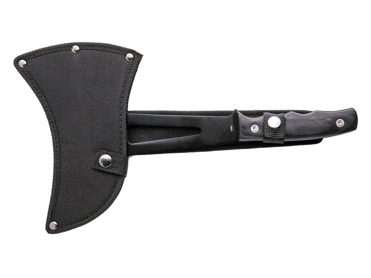 Uzi Battle Axe - dettaglio lama stainless e manico in legno