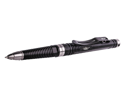 Uzi Tactical Pen N.8 nero con rompivetro – vista laterale completa