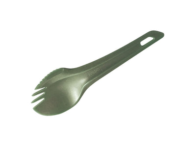 Wildo POSATA SPORK Olive Green 3-in-1 polipropilene senza BPA 16,5x4,8x1,5 cm Made in Sweden