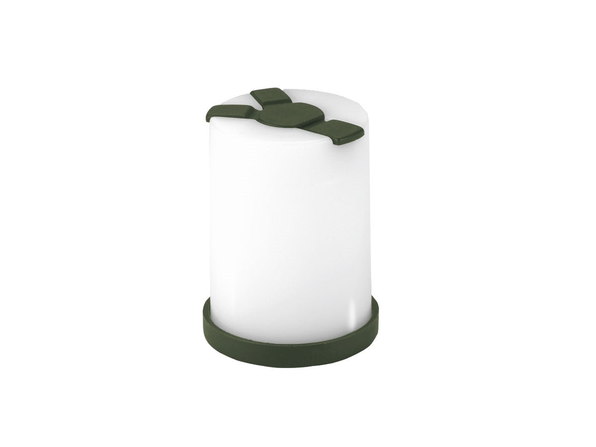 Wildo SHAKER Olive Green - dettaglio 3 scomparti sale, pepe e zucchero 5,9x4,5 cm