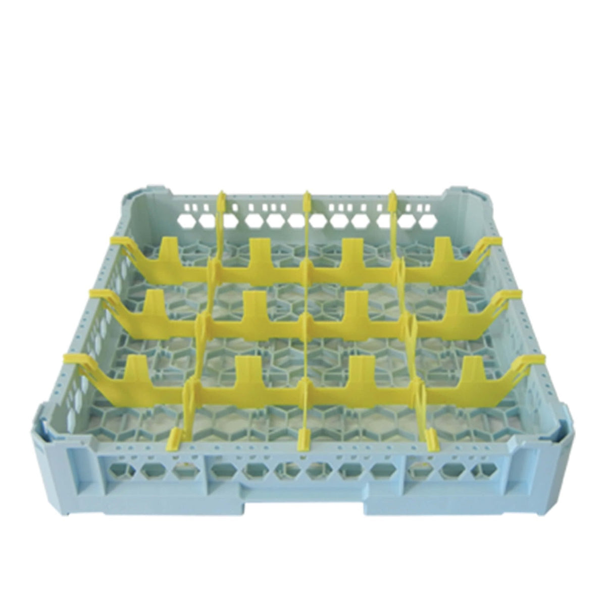 Cestello Lavaggio Bicchieri Estendibile 50x50 cm 16 Scomparti Kit 1 Giallo