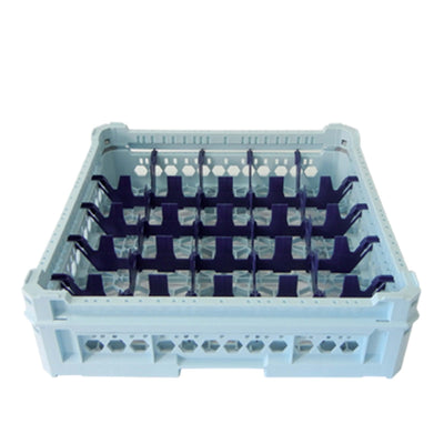Cestello Lavaggio Bicchieri Estendibile 50x50 cm 25 Scomparti Kit 2 Blu