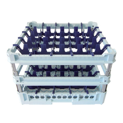 Cestello Lavabicchieri 50x50 per 25 Bicchieri Kit 4 Blu