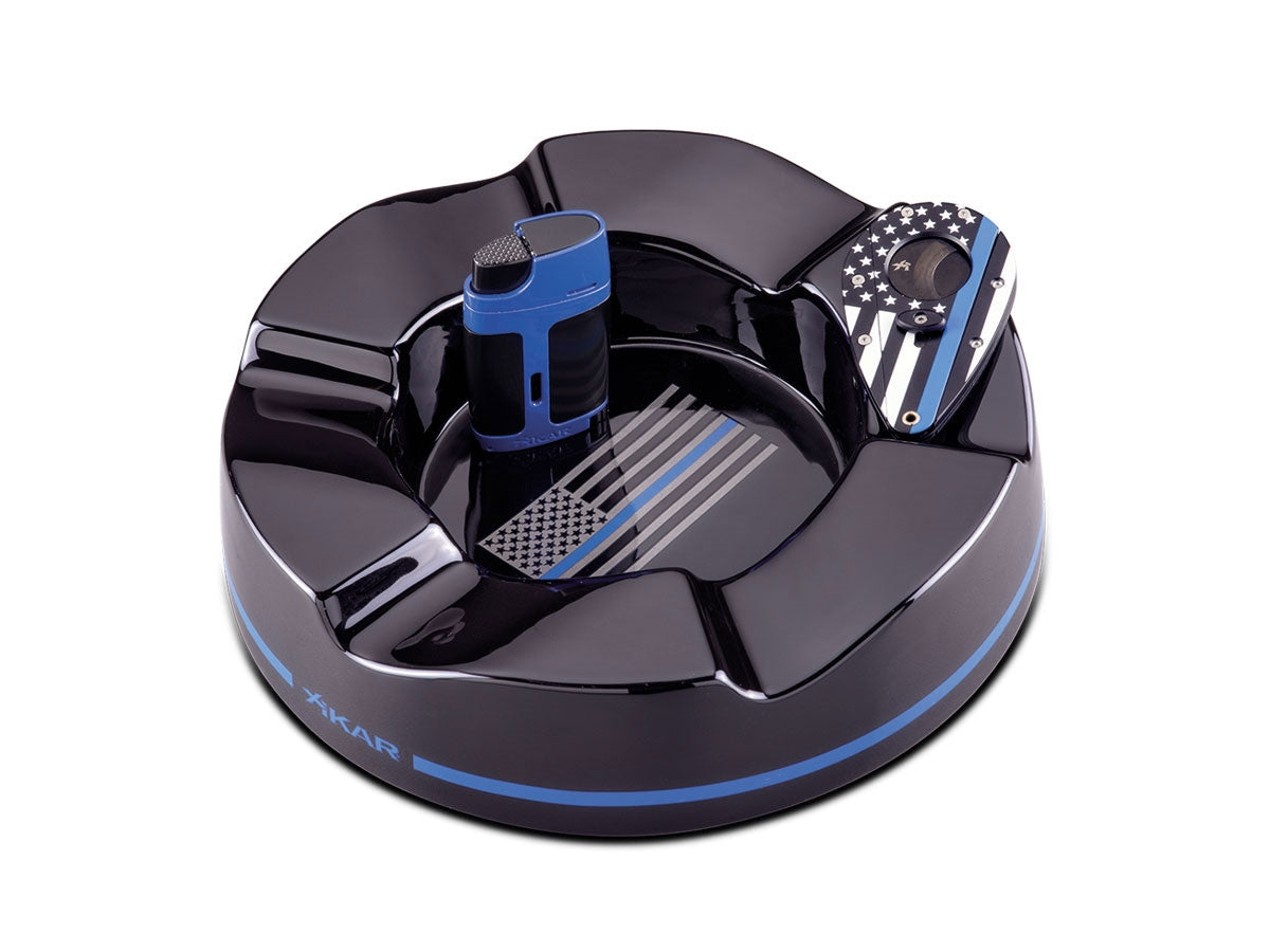 Xikar Gift Set Blue Line (Posacenere / ELK Accendisigari / X1 Tagliasigari)