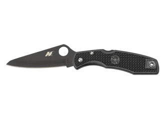 Spyderco Pacific Salt 2 C91PBBK2 lama H-2 ultra anticorrosione rivestita nera, FRN nero Bi-Directional Texture