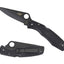 Spyderco Pacific Salt 2 C91PBBK2 dettaglio lama H-2 nera e FRN con Bi-Directional Texture