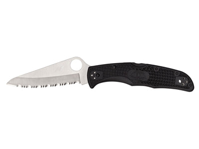 Spyderco Pacific Salt 2 C91SBK2 lama H-1 seghettata anticorrosione, manico FRN nero Bi-Directional Texture