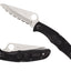 Spyderco Pacific Salt 2 C91SBK2 dettaglio lama H-1 seghettata e FRN nero