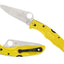 Spyderco Pacific Salt 2 C91PYL2 dettaglio lama H-1 e clip quattro posizioni su FRN giallo