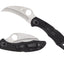 Spyderco Tasman Salt 2 C106PBK2 dettaglio lama Hawkbill H-1 PlainEdge e FRN nero