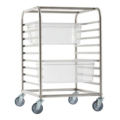 Carrello Portateglie Inox 9 Teglie GN 2/1 o 18 GN 1/1 73x62 H 94,5 cm