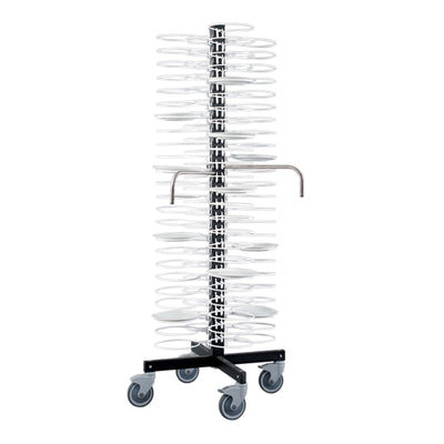 Carrello Portapiatti Inox 96 Piatti da 24 a 31 cm 74x74 H 185 cm