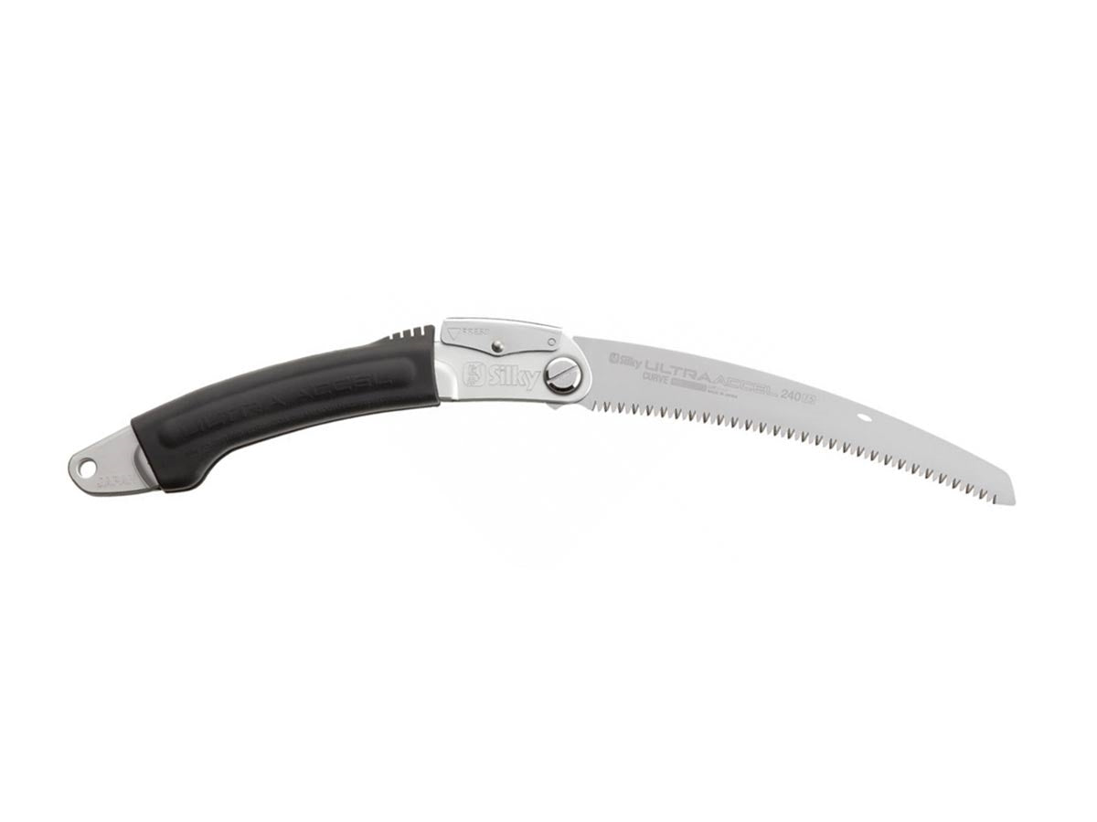 Sega pieghevole Silky Ultra Accel Curve 240mm 7,5 denti grandi manico gomma telaio alluminio