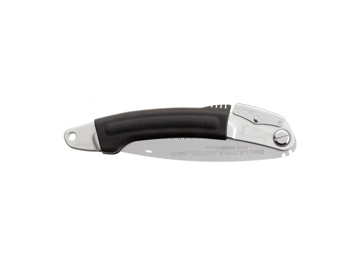 Silky Ultra Accel Curve 446-24 dettaglio lama curva e impugnatura con gomma spessa