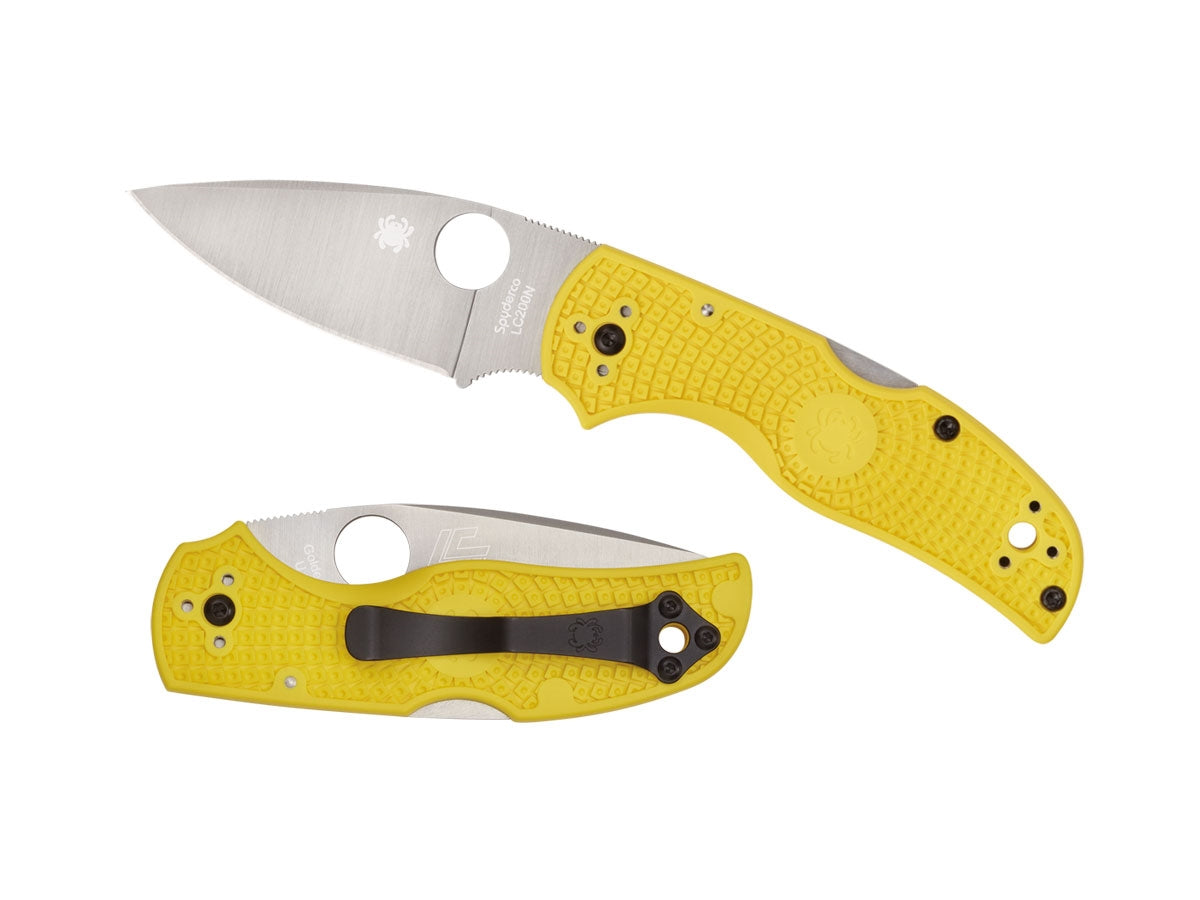 Spyderco Native 5 Salt C41PYL5 dettaglio lama CPM MagnaCut e manico FRN giallo alta visibilità