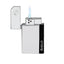 Siglo Chrome Lighter Electro Stripes vista laterale cappuccio angolato