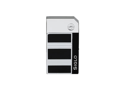 Accendino Siglo Chrome Lighter Obsidian Chrome placcato argento cromato punch integrato