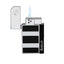 Siglo Chrome Lighter Obsidian Chrome vista laterale cappuccio angolato