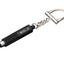 Siglo Key Chain Punch Cutter nero vista laterale dettaglio foro sigaro