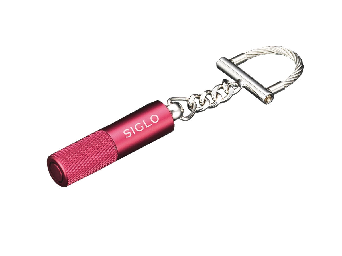 Siglo Key Chain Punch Cutter portachiavi rosso metallico meccanismo rotante 4,7x1,2 cm