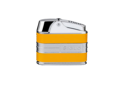 Accendino Siglo Retro II giallo Cohiba design art déco fiamma angolata a fiore