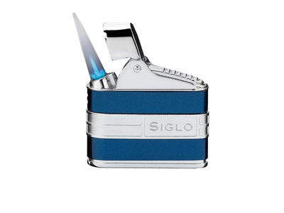 Siglo Retro II Lighter blu navy vista laterale punch integrato