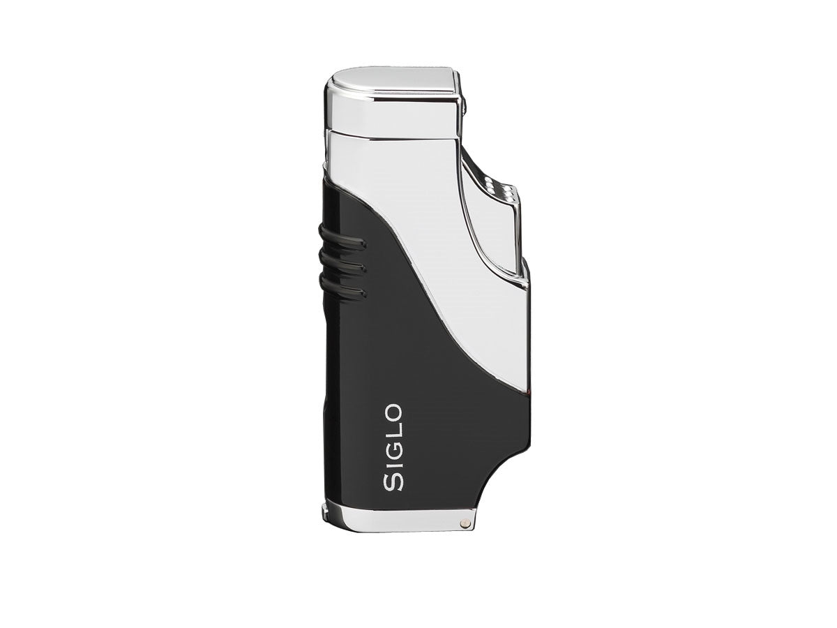 Accendino Siglo Triple Flame nero tre fiamme jet sigari grande formato punch