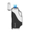 Siglo Triple Flame Lighter nero vista laterale finestra serbatoio e regolatore