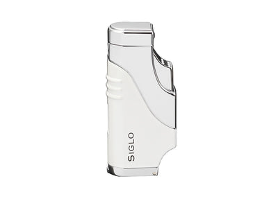 Accendino Siglo Triple Flame bianco tre fiamme jet sigari grande formato punch