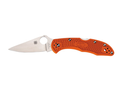 Spyderco Delica 4 C11FPOR lama VG-10 piatta 7,3 cm, manico FRN arancione, totale 18,1 cm