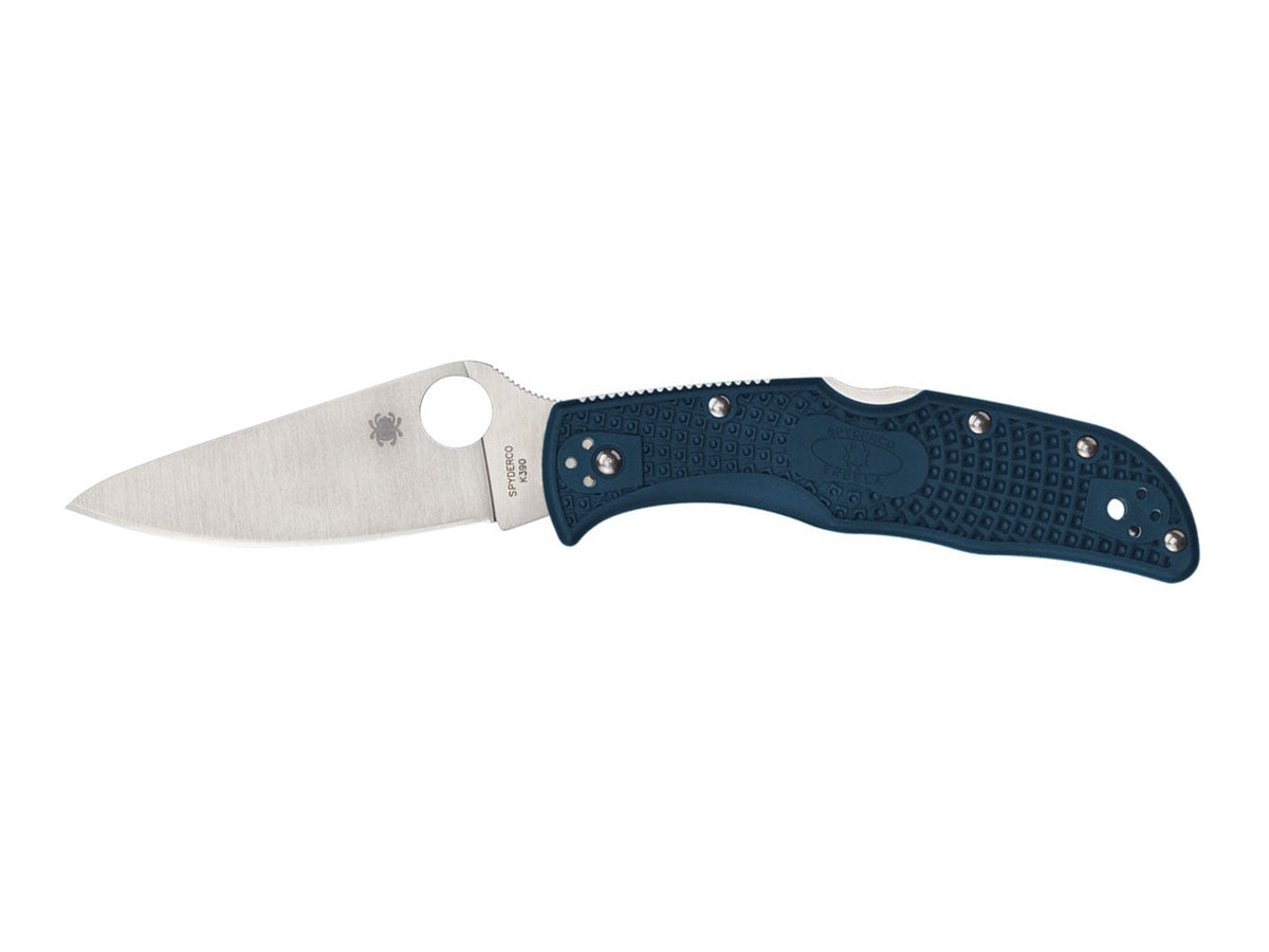 Spyderco Endela C243FPK390 lama K390 Böhler-Uddeholm, manico FRN blu Bi-Directional Texture