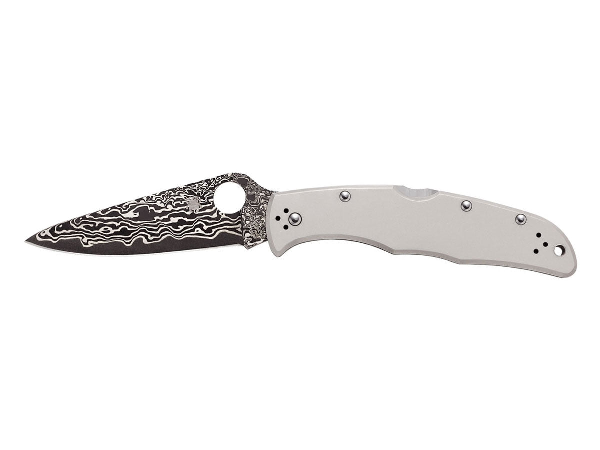 Spyderco Endura 4 C10TIPD lama Damascus DPS 15 con anima VG-10 Takefu Special Steel
