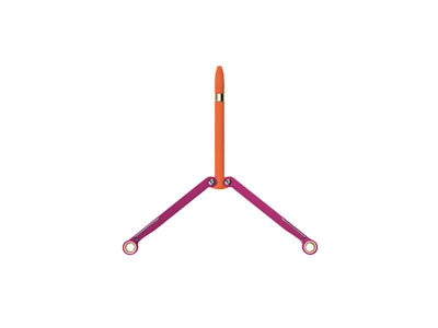 Spyderco BaliYo penna rosa arancio forma balisong cartuccia MBS-26 scrive sott'acqua 29 gr Made in USA