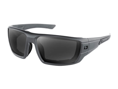 Occhiali Bobster Mission montatura grigia lenti smoked balistiche ANSI Z87 MCEPS
