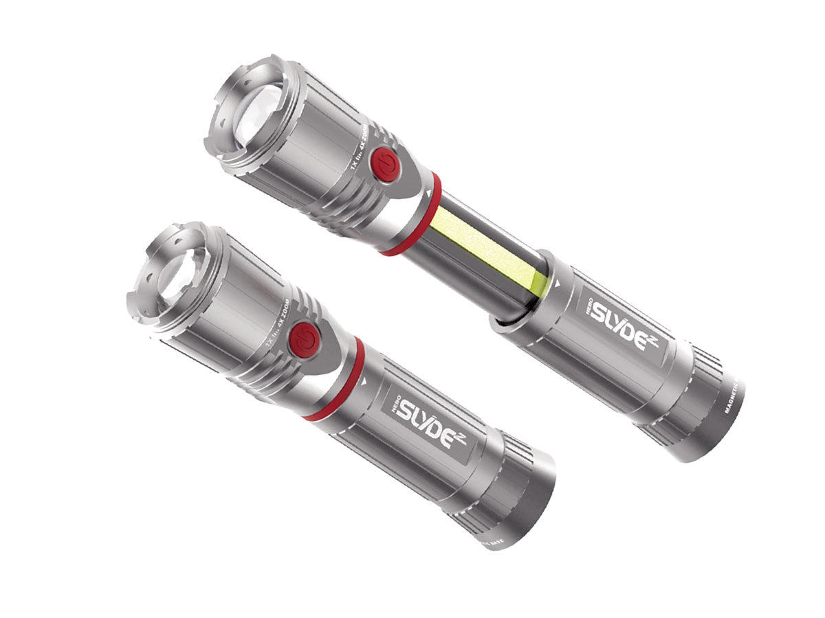 NEBO SLYDE Z torcia ricaricabile 250 lumen COB LED + 300 lumen LED con zoom